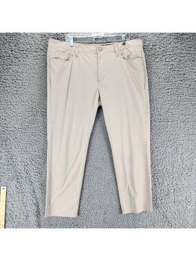 J. Hilburn Pants Mens 40x27 SLL Tan Mid Rise Slim Fit